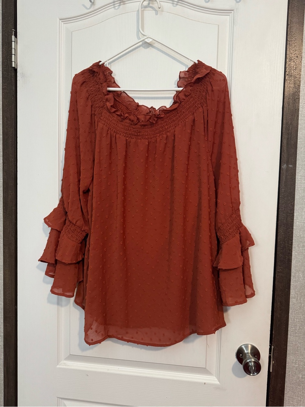 Burnt Orange Fairycore Blouse